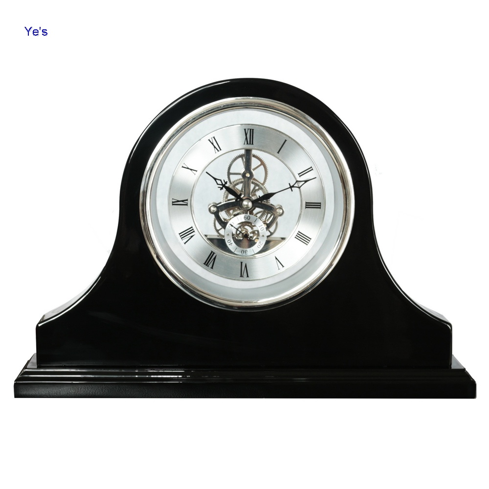 Wooden skeleton clock