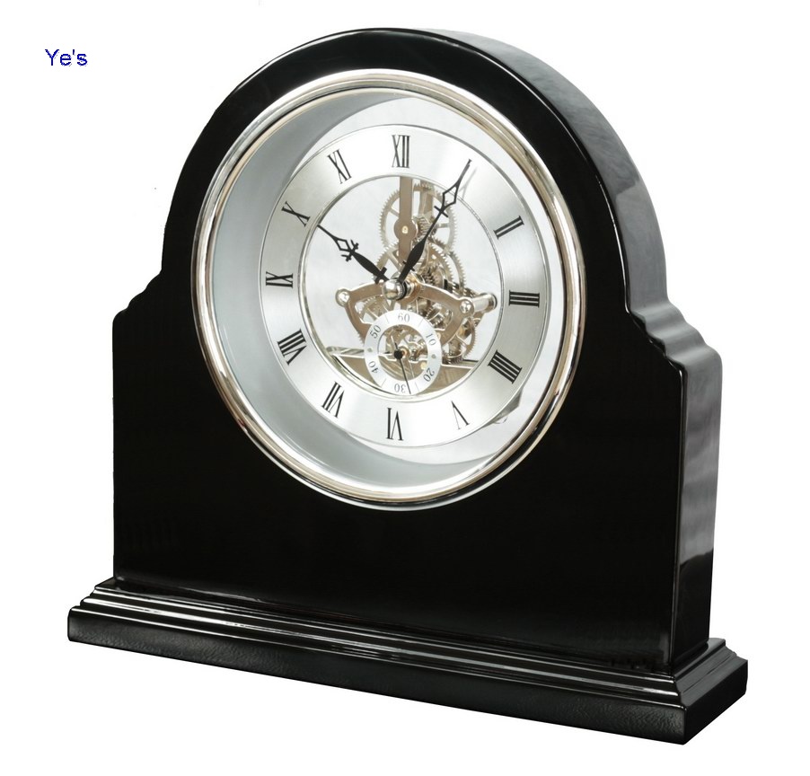 wooden skeleton clock