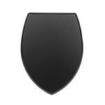 black matt finish wood shield plaque with stand