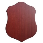 sapele wooden shield plaque